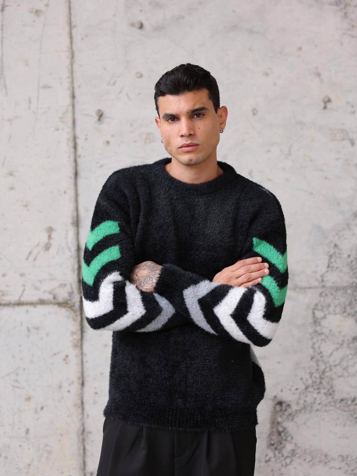 Wholesale Men's Black Sweater 1603FW27-26TK015