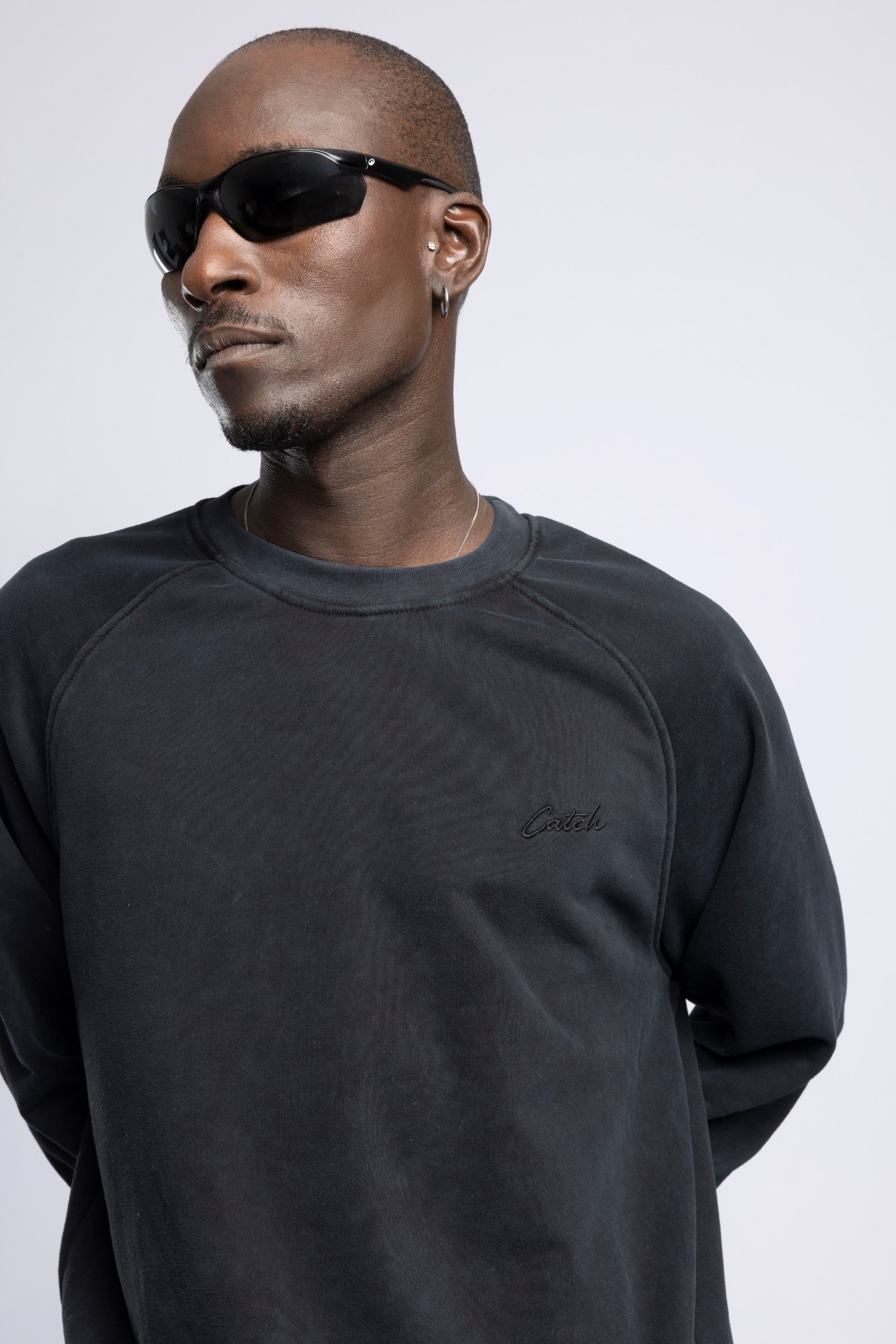 Wholesale Men's Black Sweatshirt  1503FW27-MRT-4638