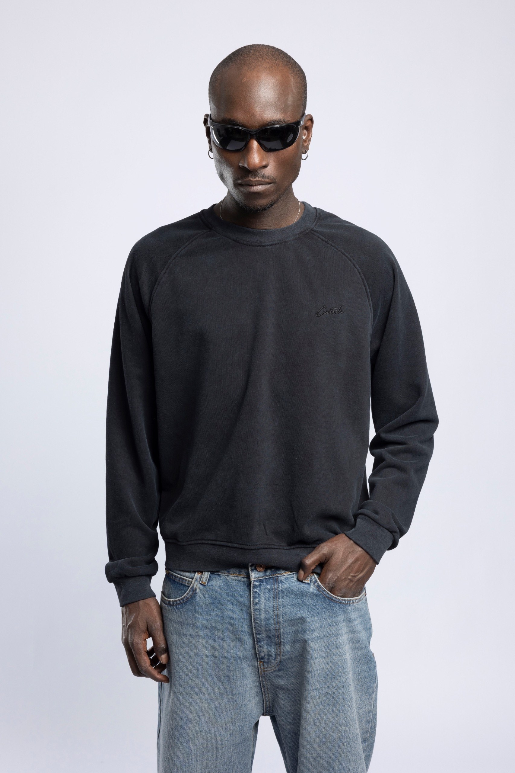 Wholesale Men's Black Sweatshirt  1503FW27-MRT-4638