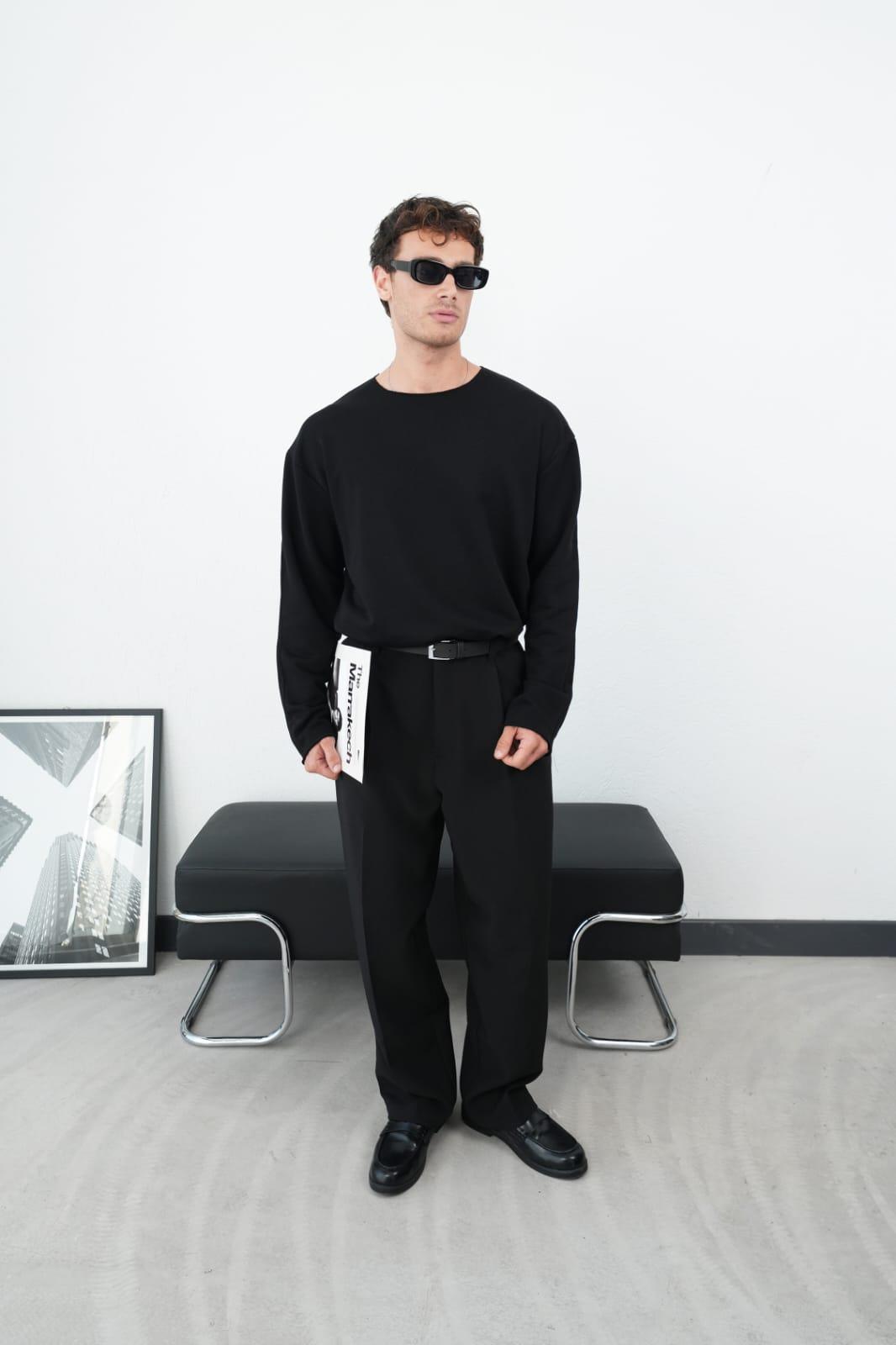 Wholesale Men's Black Sweatshirt 1601FW26-2617