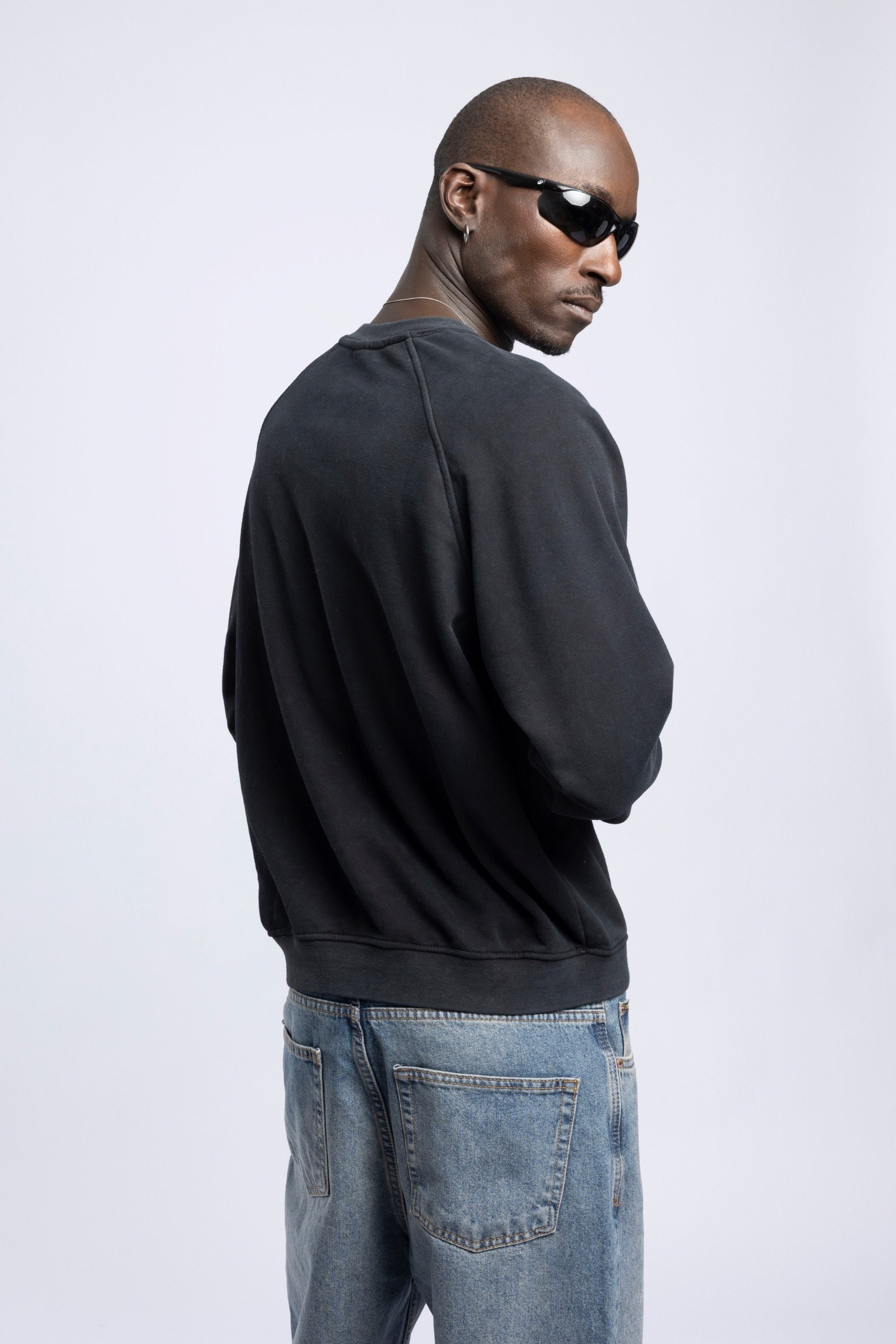 Wholesale Men's Black Sweatshirt  1503FW27-MRT-4638