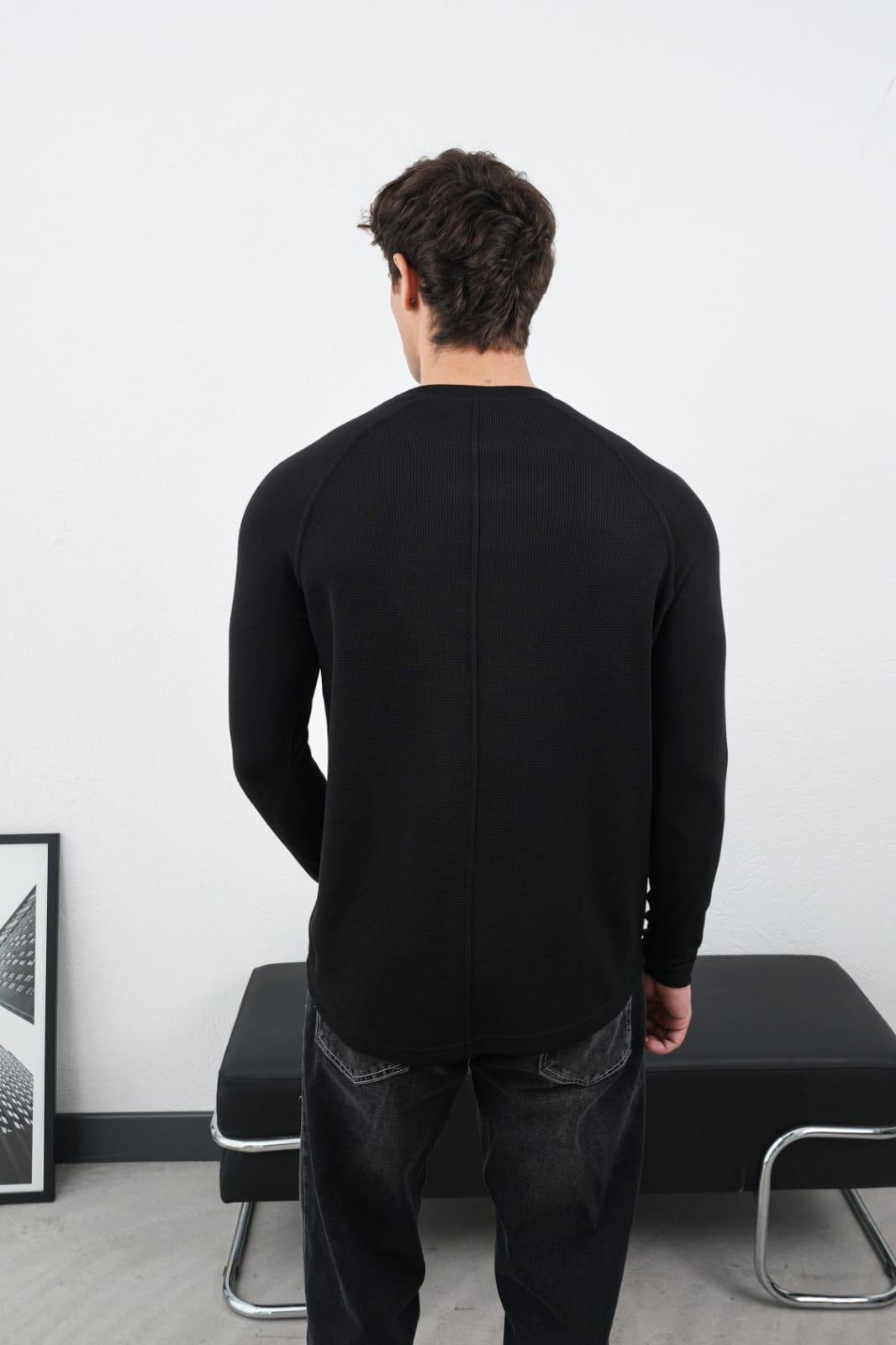 Wholesale Men's Black Sweatshirt 1601FW26-0523