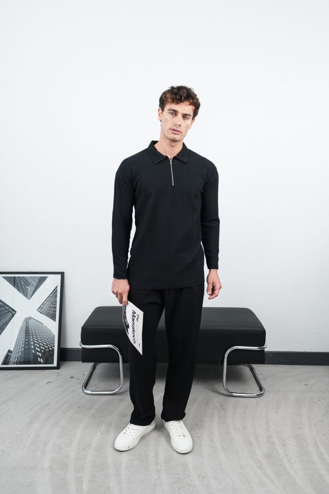 Wholesale Men's Black Sweatshirt 1601FW26-2336