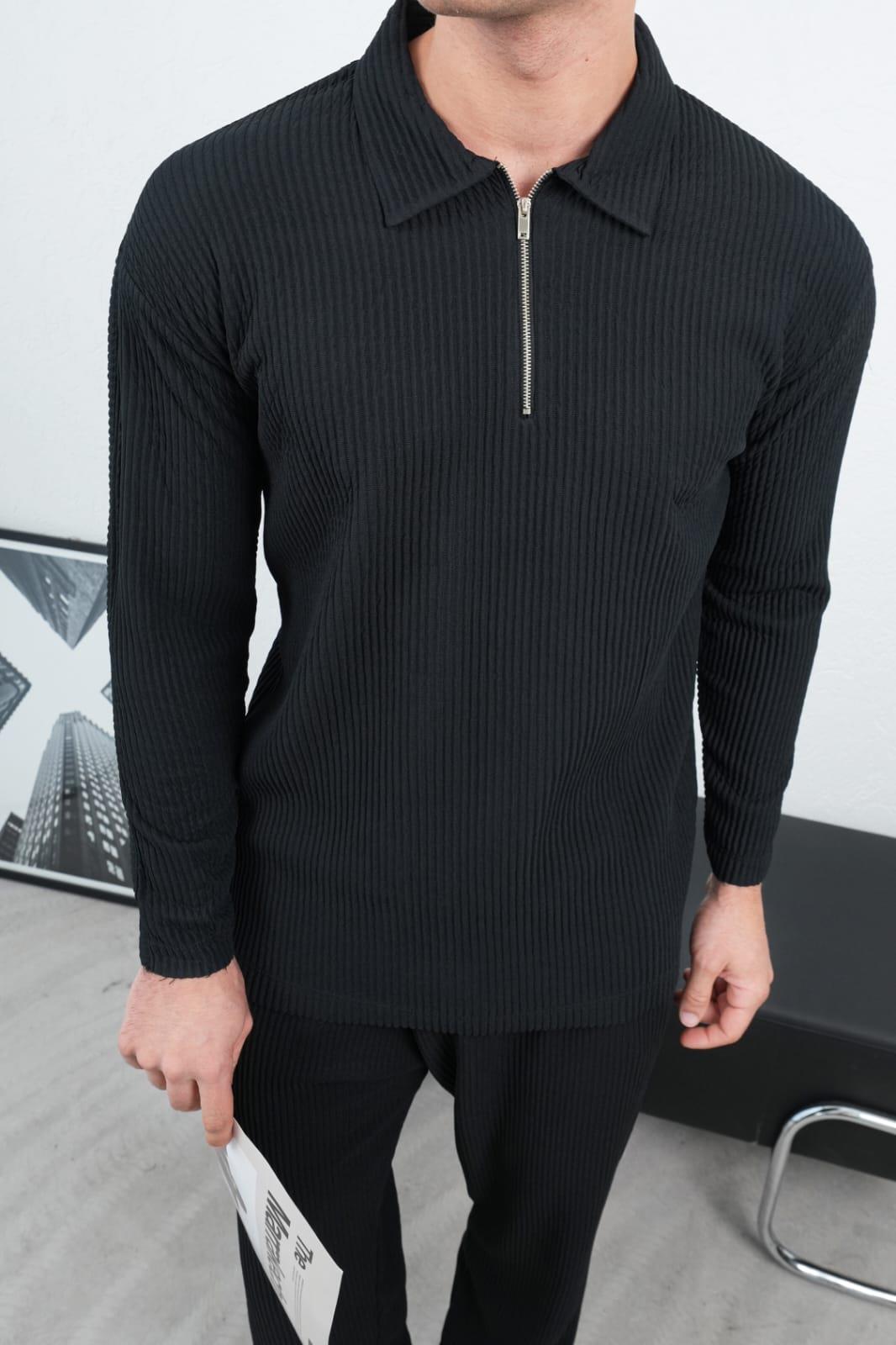 Wholesale Men's Black Sweatshirt 1601FW26-2336