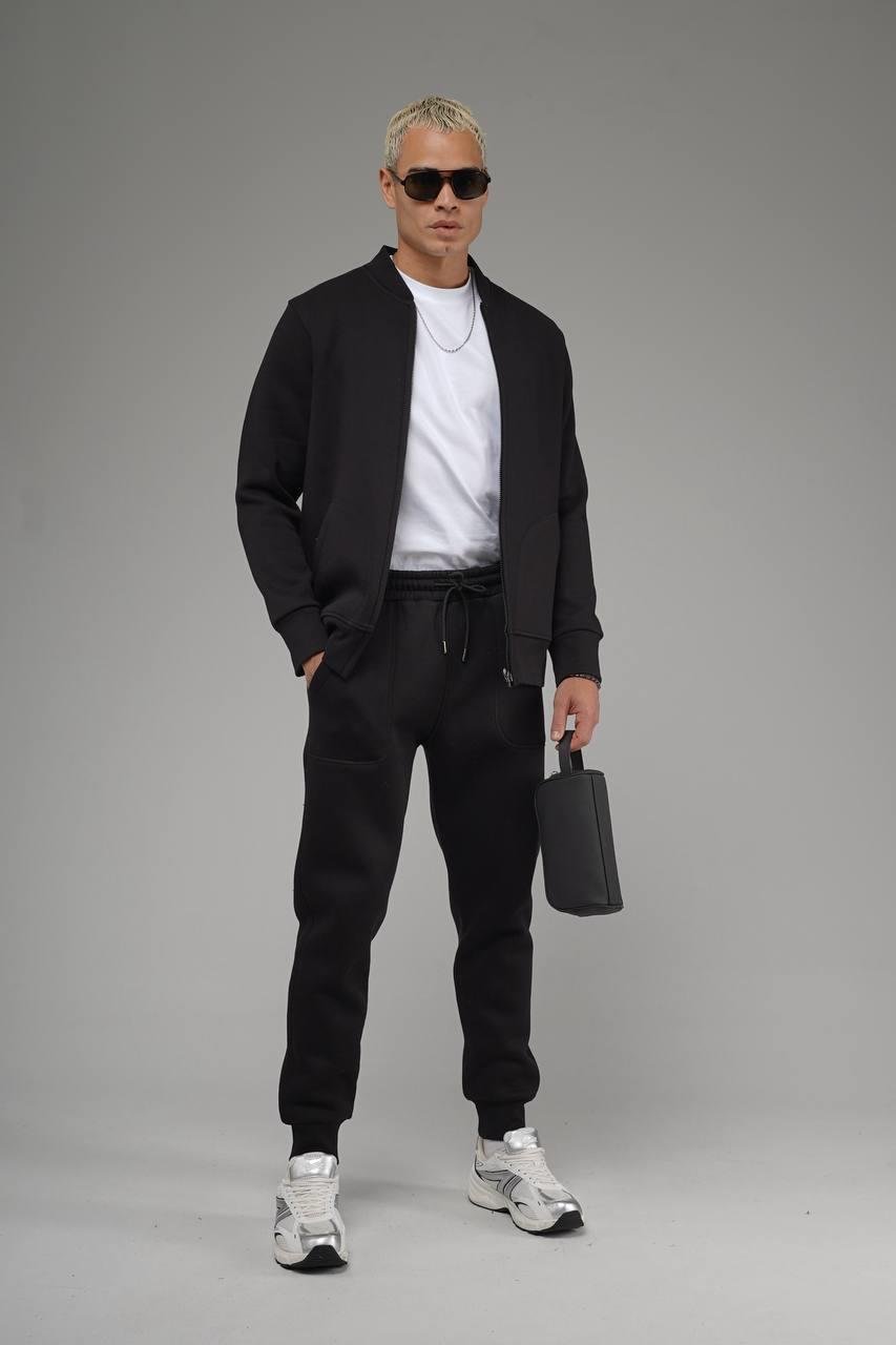 Wholesale Men's Black Tracksuit 1690W26-128