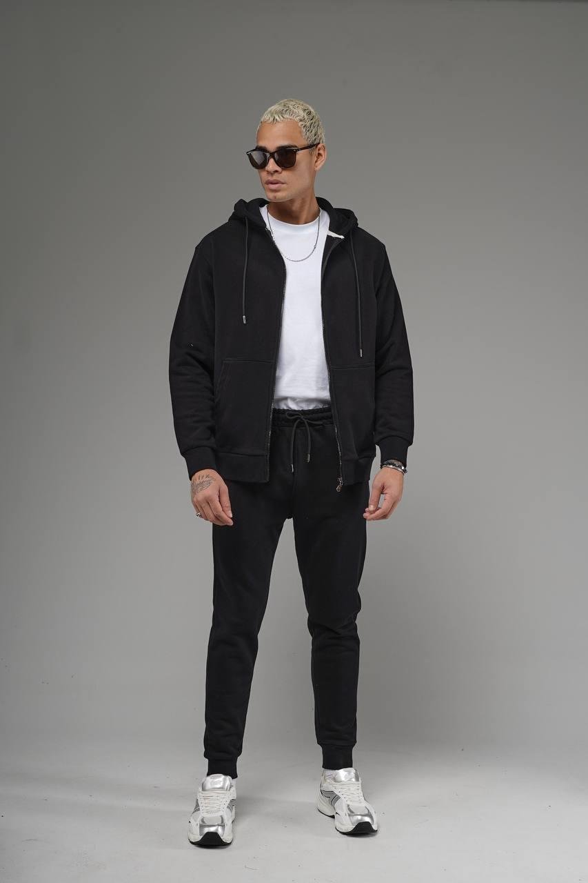 Wholesale Men's Black Tracksuit 1690W26-121