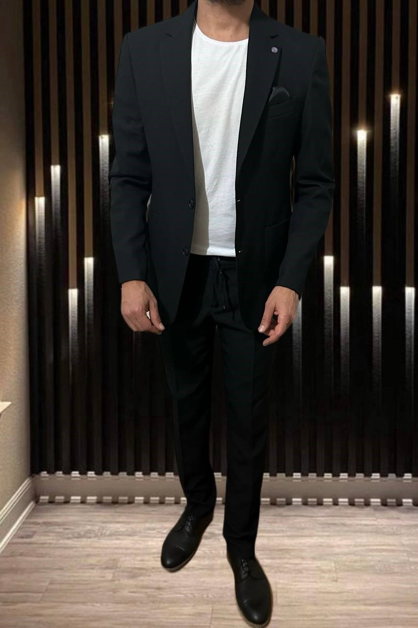 Wholesale Men's Black Two-Piece Suit 1701W26-078