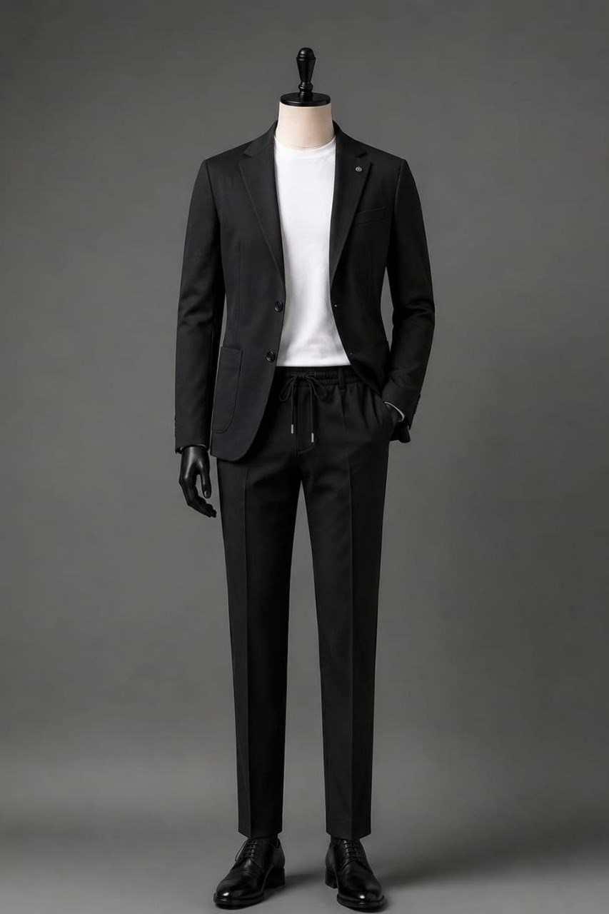 Wholesale Men's Black Two-Piece Suit 1701W26-091