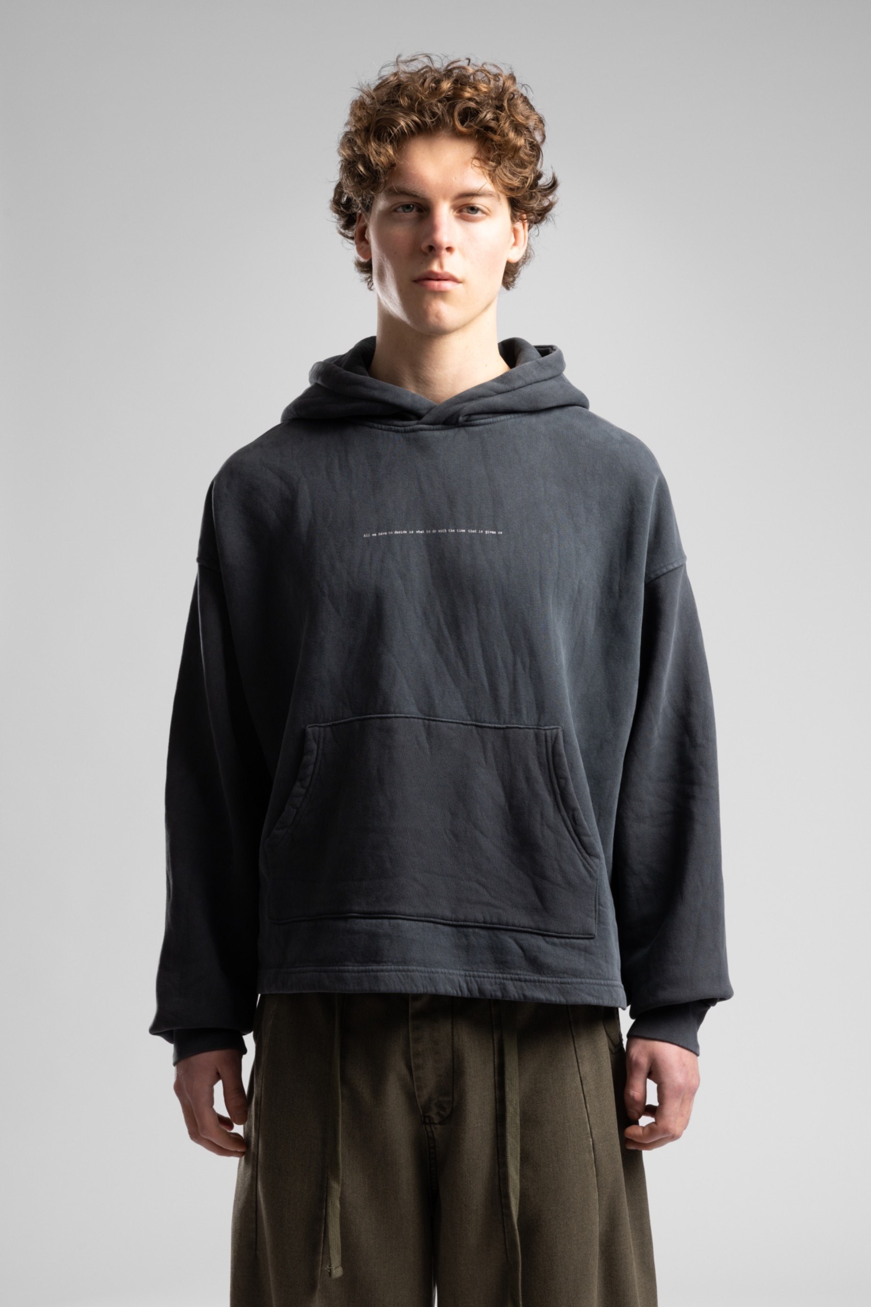Wholesale Men's Black Washed Sweatshirt  1503FW27-MRT-4622