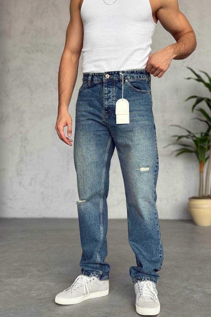 Wholesale Men's Blue Baggy Jeans 1504W26-PNT2739