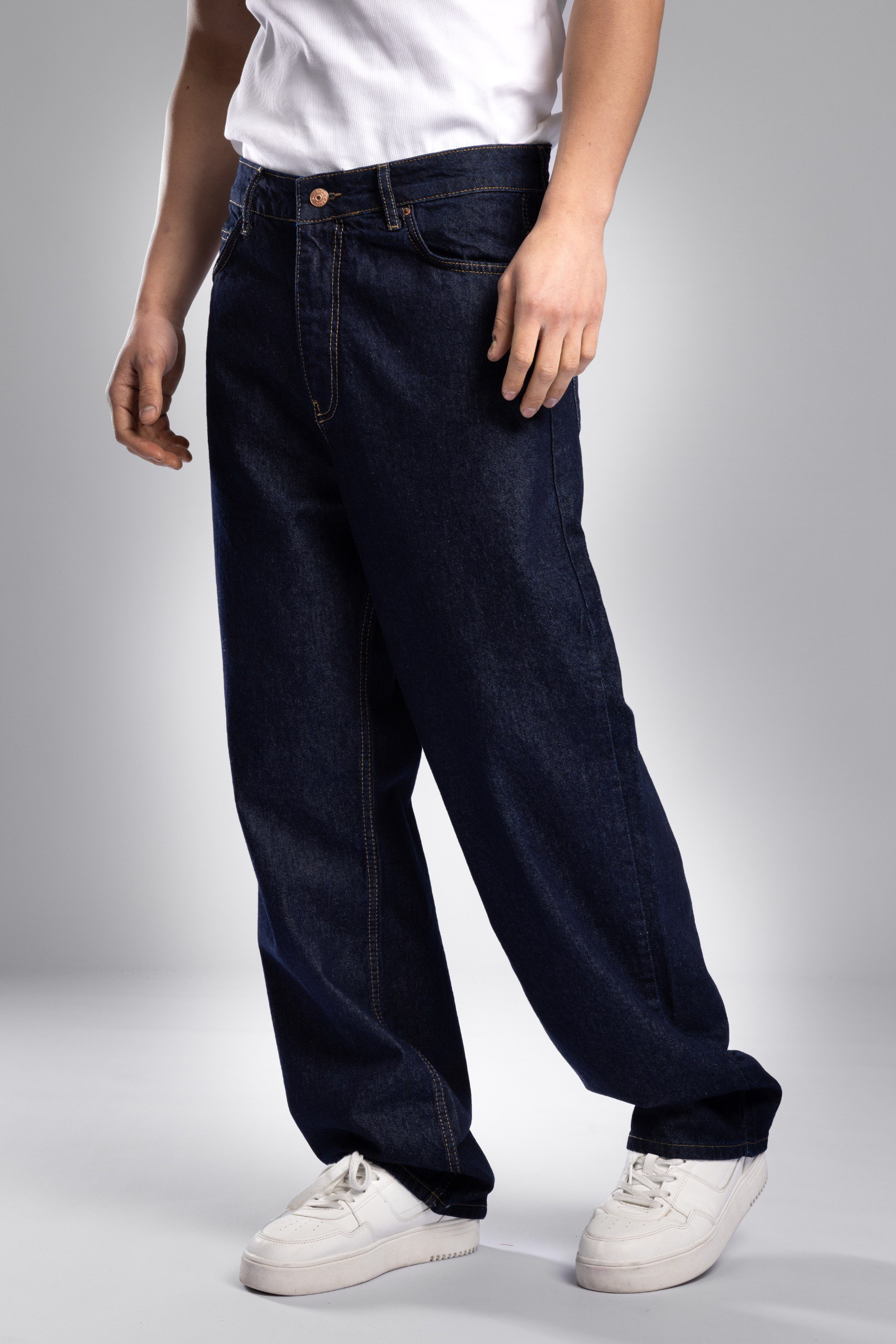 Wholesale Men's Blue Baggy Jeans 1503W26-6609-BAGGY