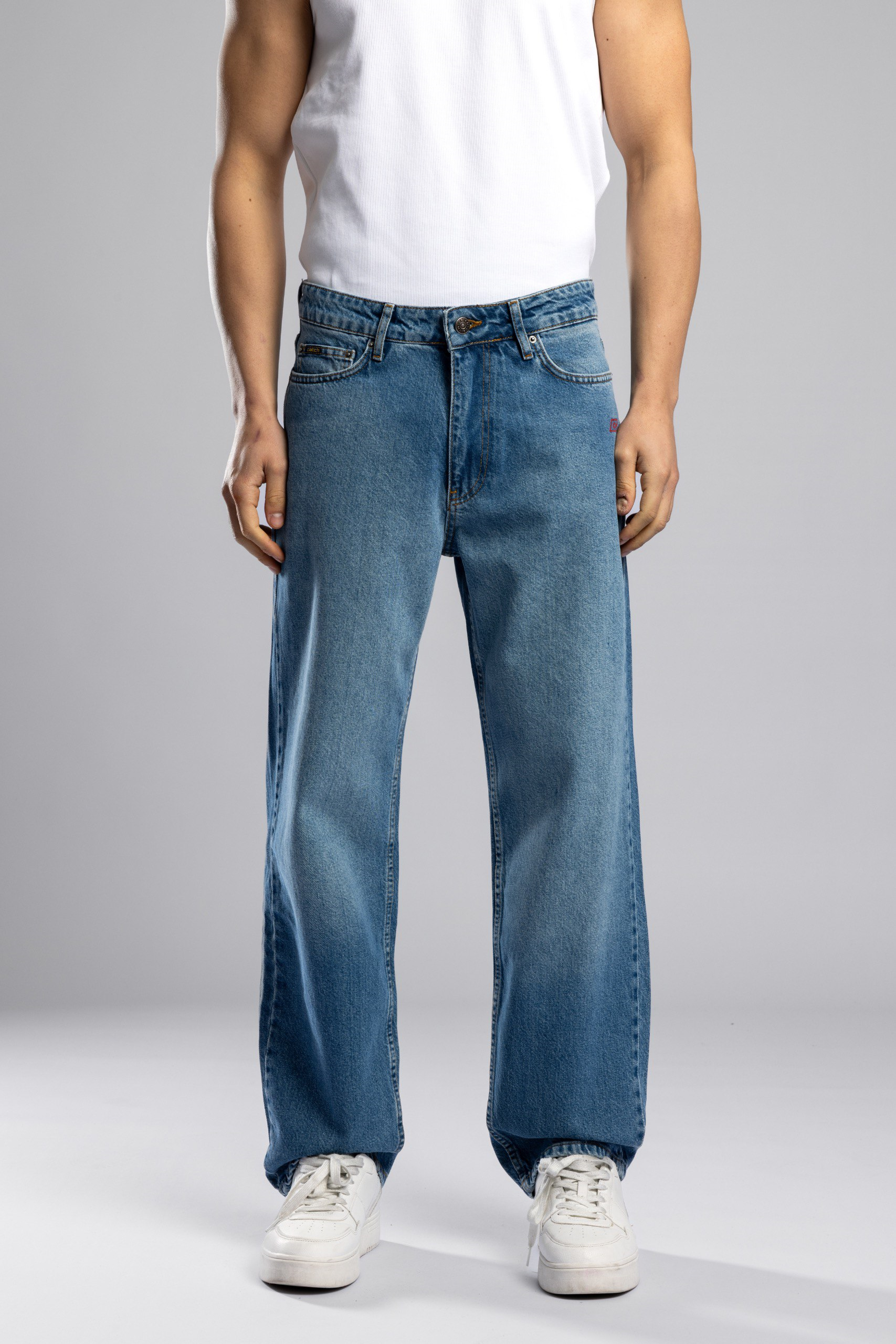 Wholesale Men's Blue Baggy Jeans 1503W26-6608-L