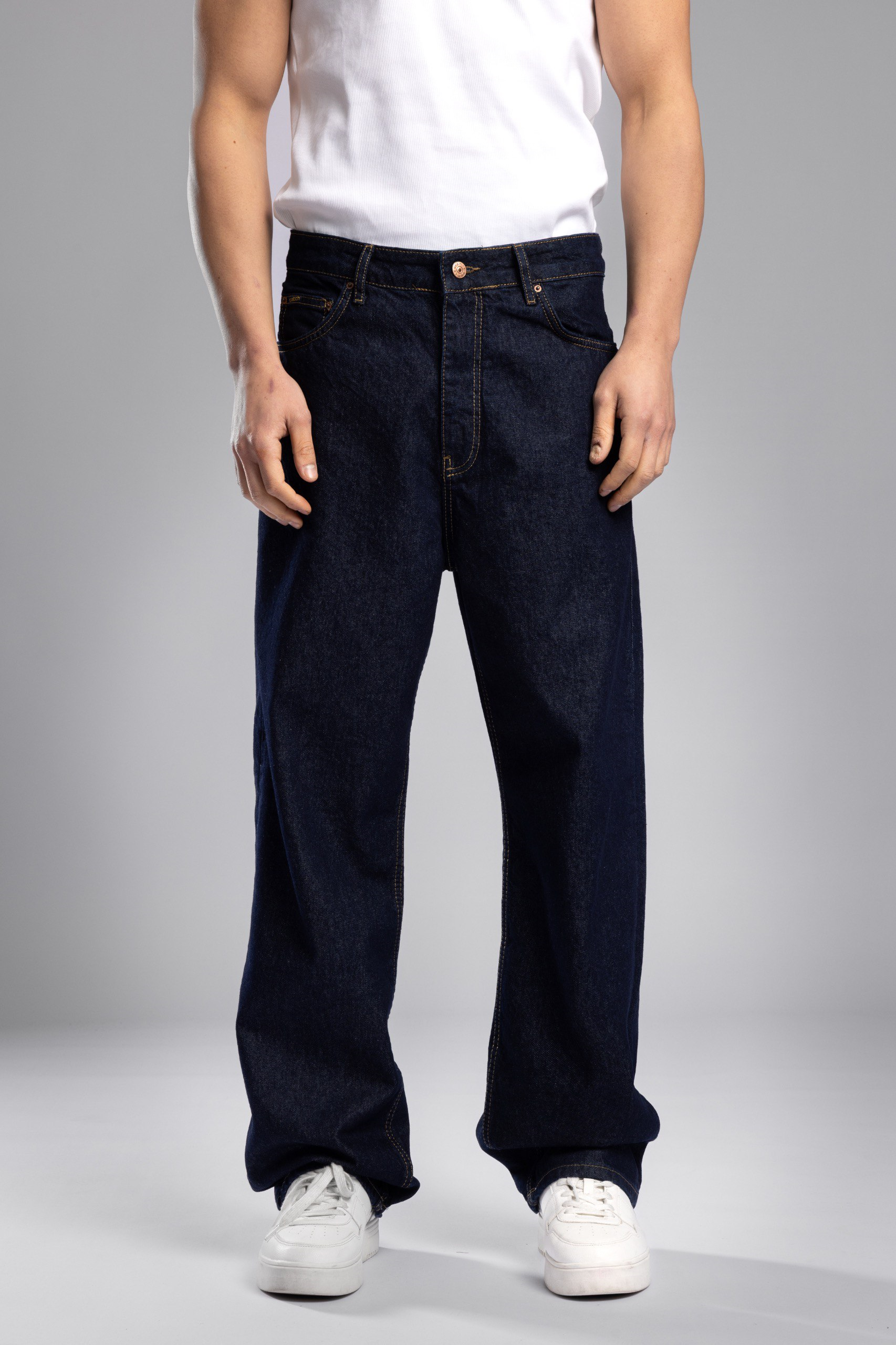Wholesale Men's Blue Baggy Jeans 1503W26-6609-BAGGY