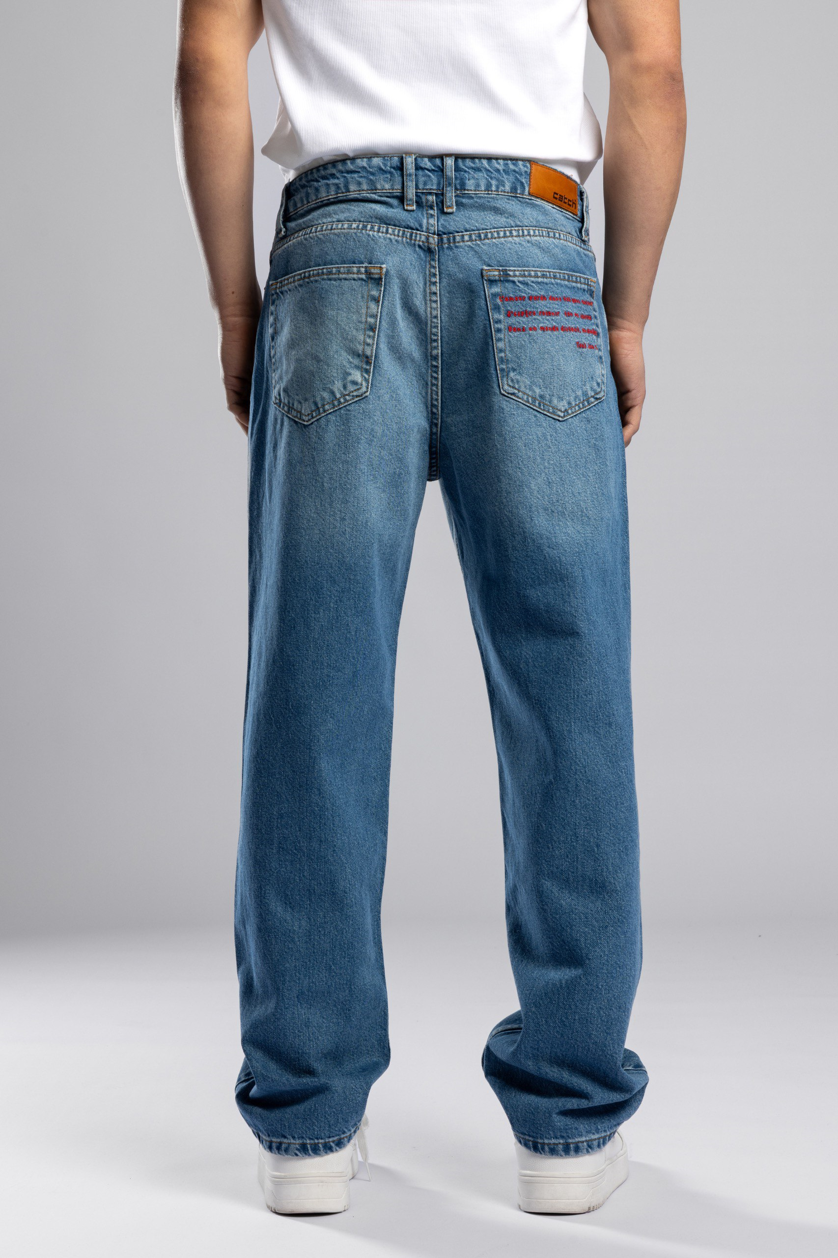 Wholesale Men's Blue Baggy Jeans 1503W26-6608-L