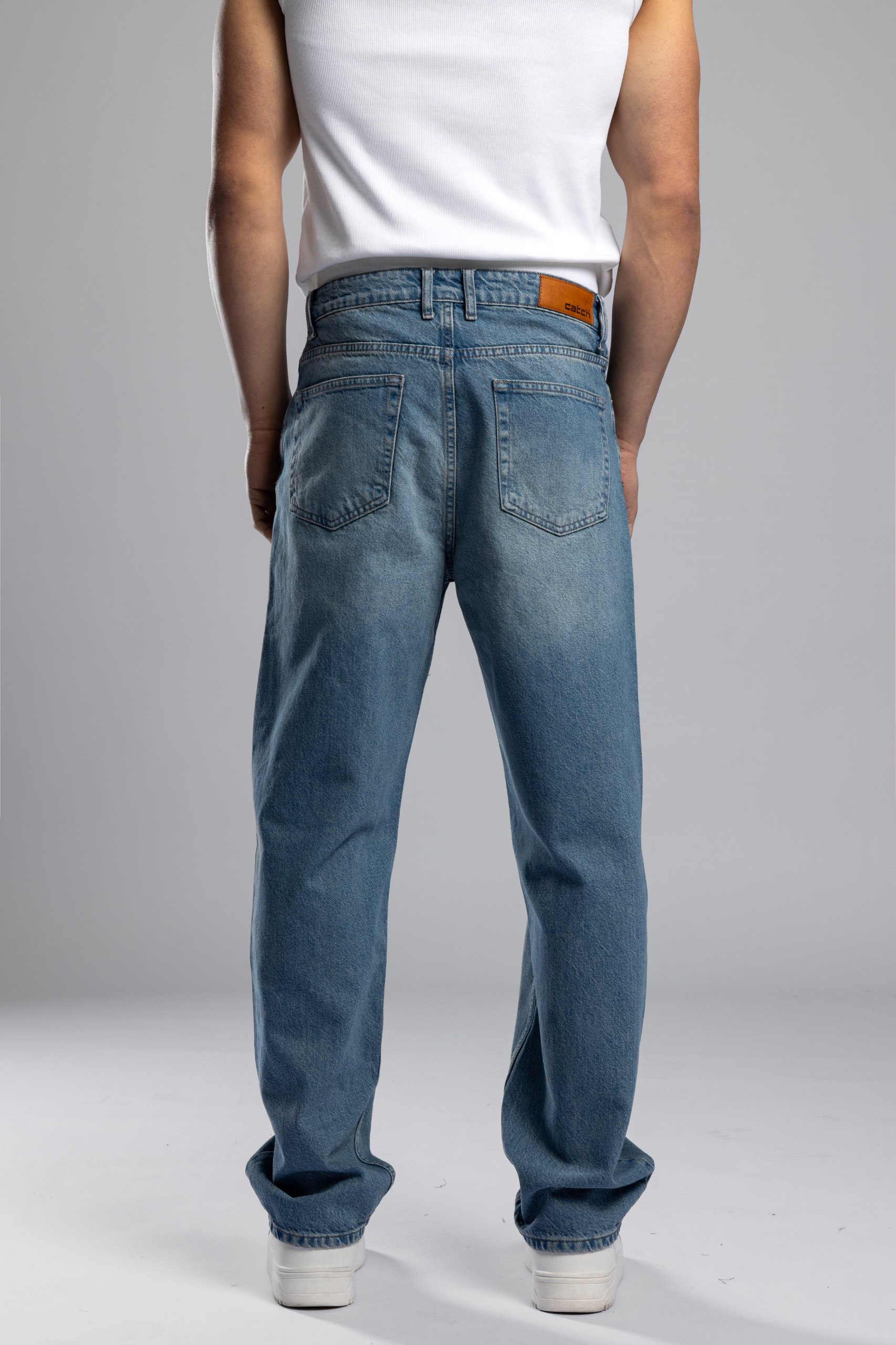 Wholesale Men's Blue Baggy Jeans 1503W26-6594-L