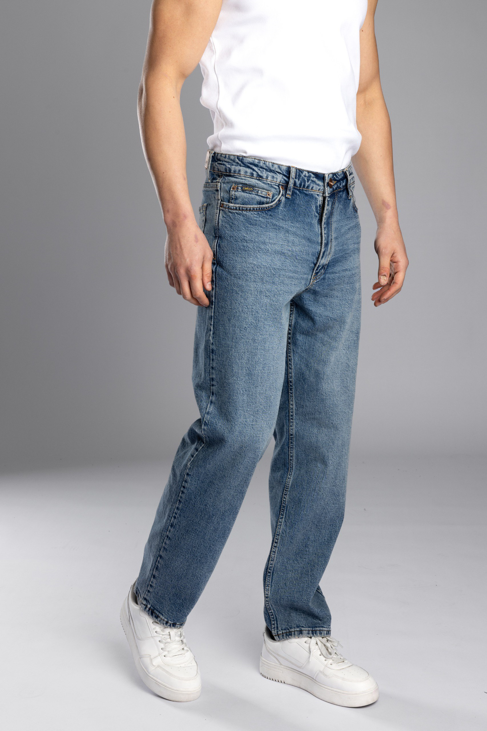 Wholesale Men's Blue Baggy Jeans 1503W26-6587-L
