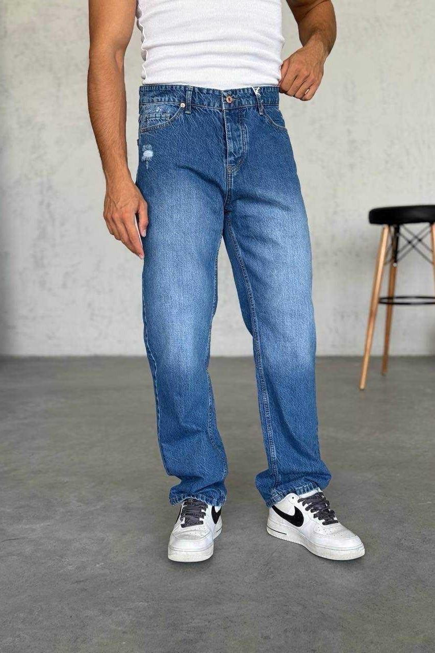 Wholesale Men's Blue Baggy Jeans 1504W26-PNT2641