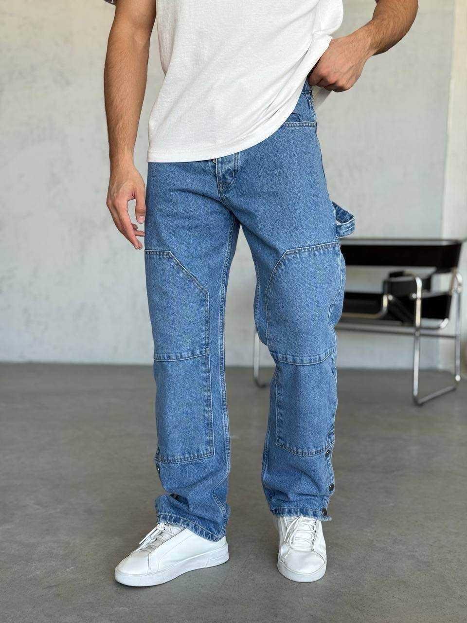 Wholesale Men's Blue Baggy Pants 1504W26-PNT3185