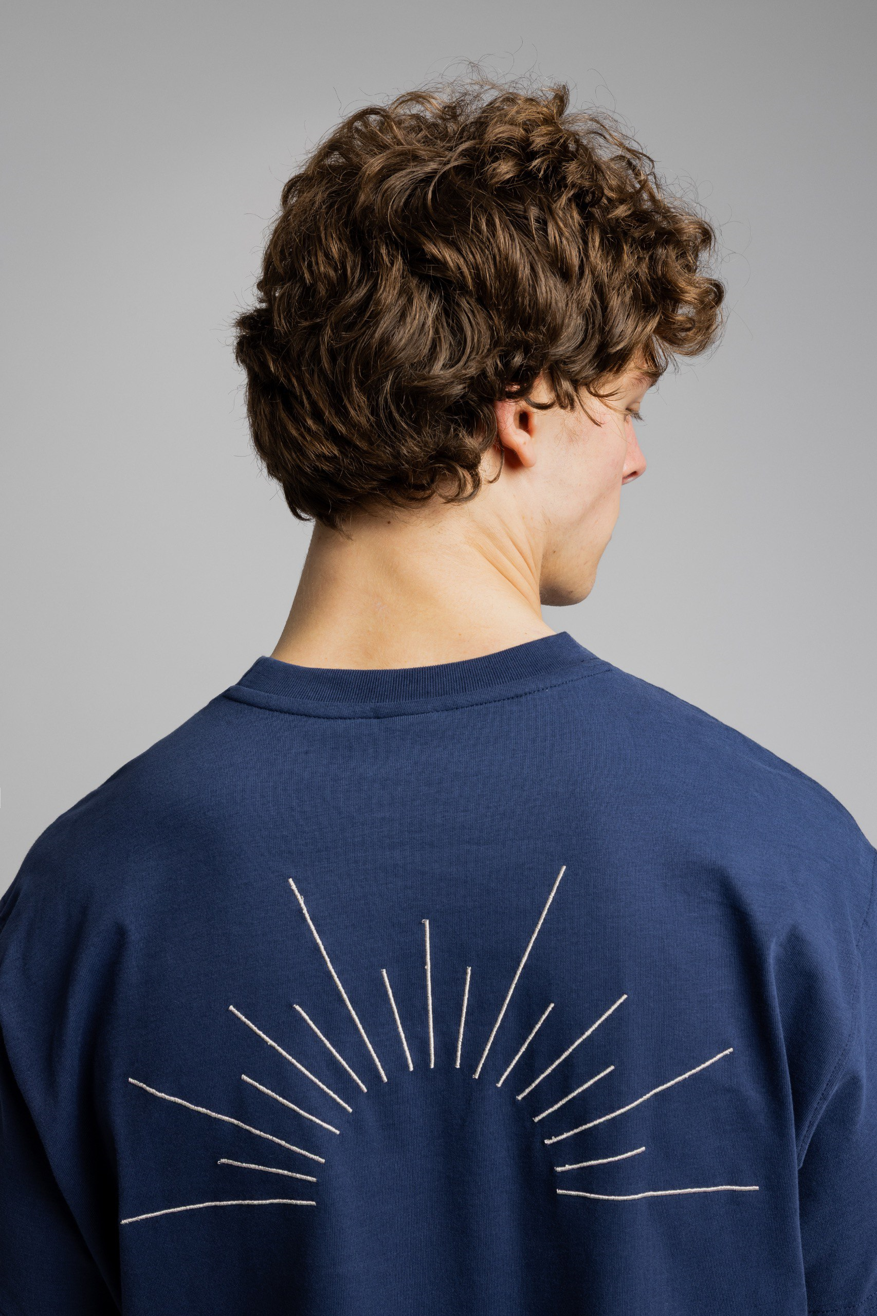 Wholesale Men's Blue Basic T-shirt 1503W26-MRT-26002