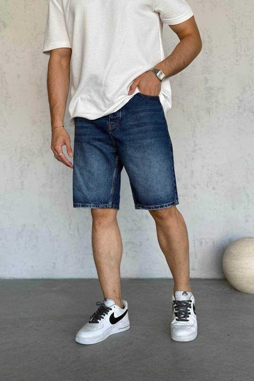 Wholesale Men's Blue Denim Shorts 1504W26-SRT2998