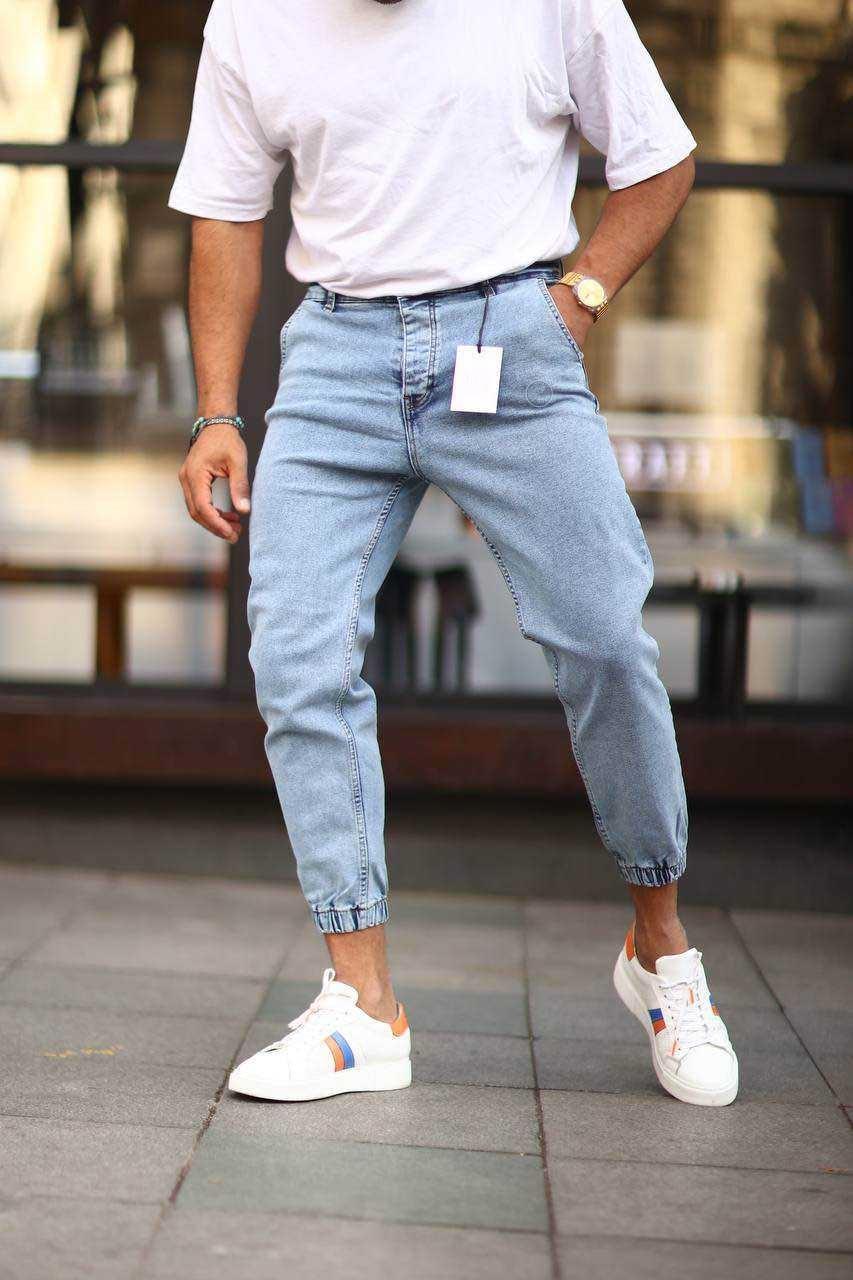 Wholesale Men's Blue Jogger Jeans 1504W26-PNT2745