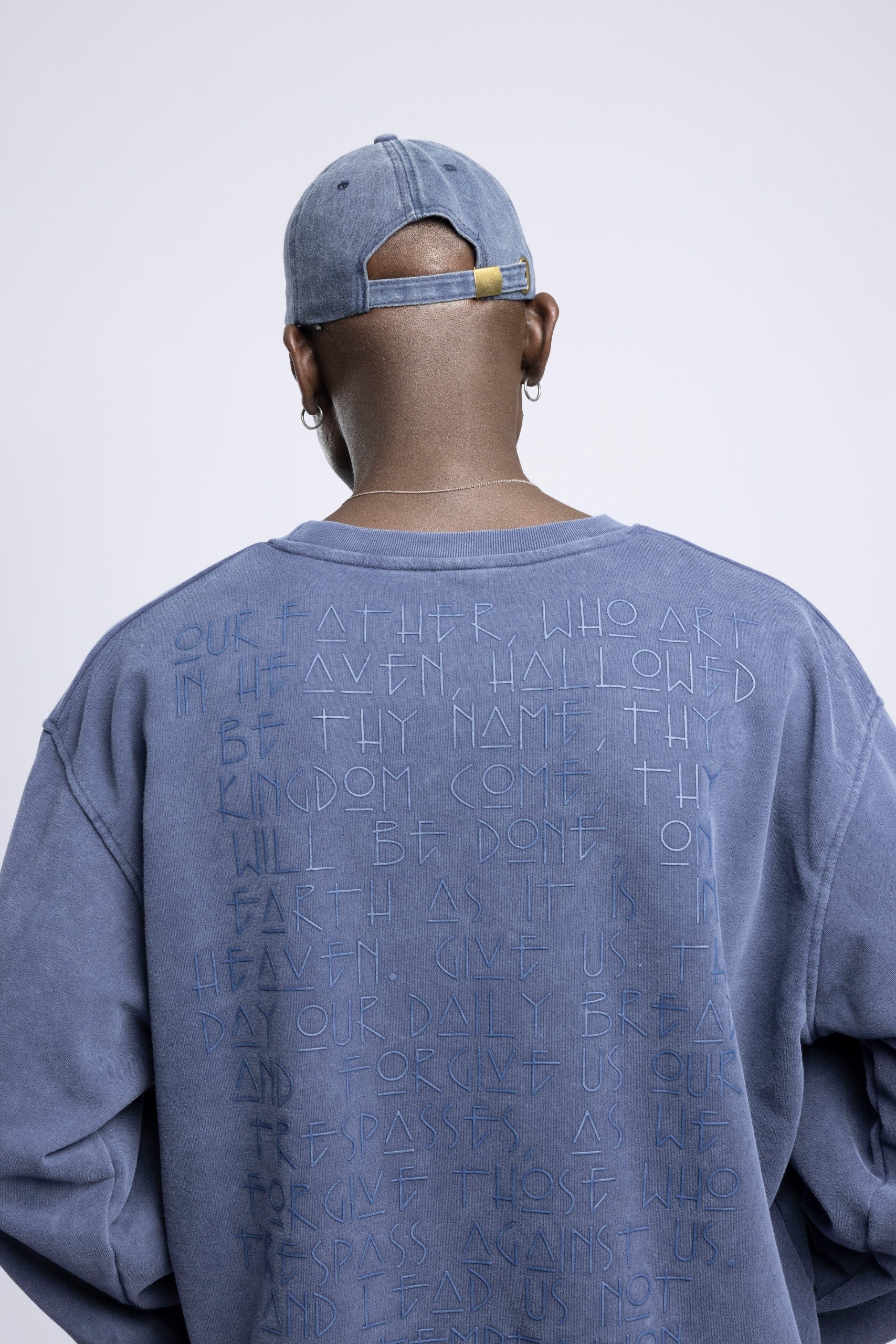 Wholesale Men's Blue Printed Sweatshirt  1503FW27-MRT-4636