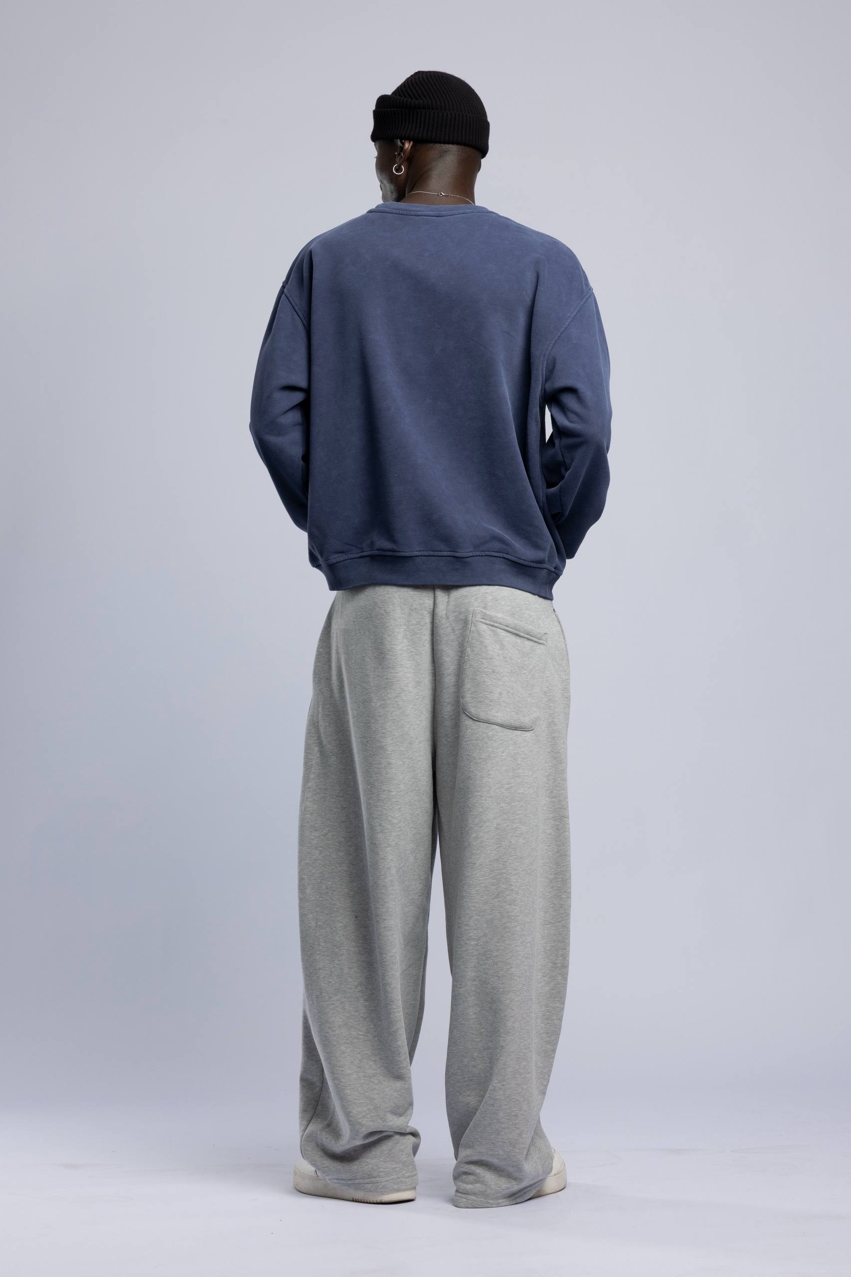 Wholesale Men's Blue Printed Sweatshirt  1503FW27-MRT-4633