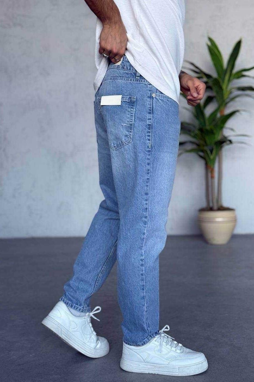 Wholesale Men's Blue Relaxed Fit Jeans 1504W26-PNT3270