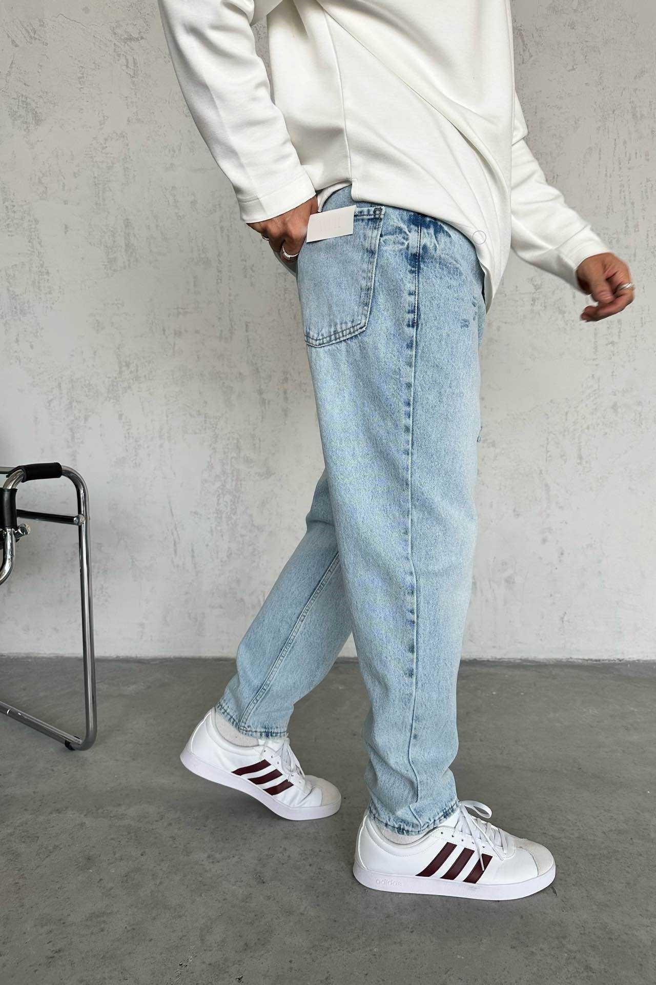 Wholesale Men's Blue Relaxed Fit Jeans 1504W26-PNT2634