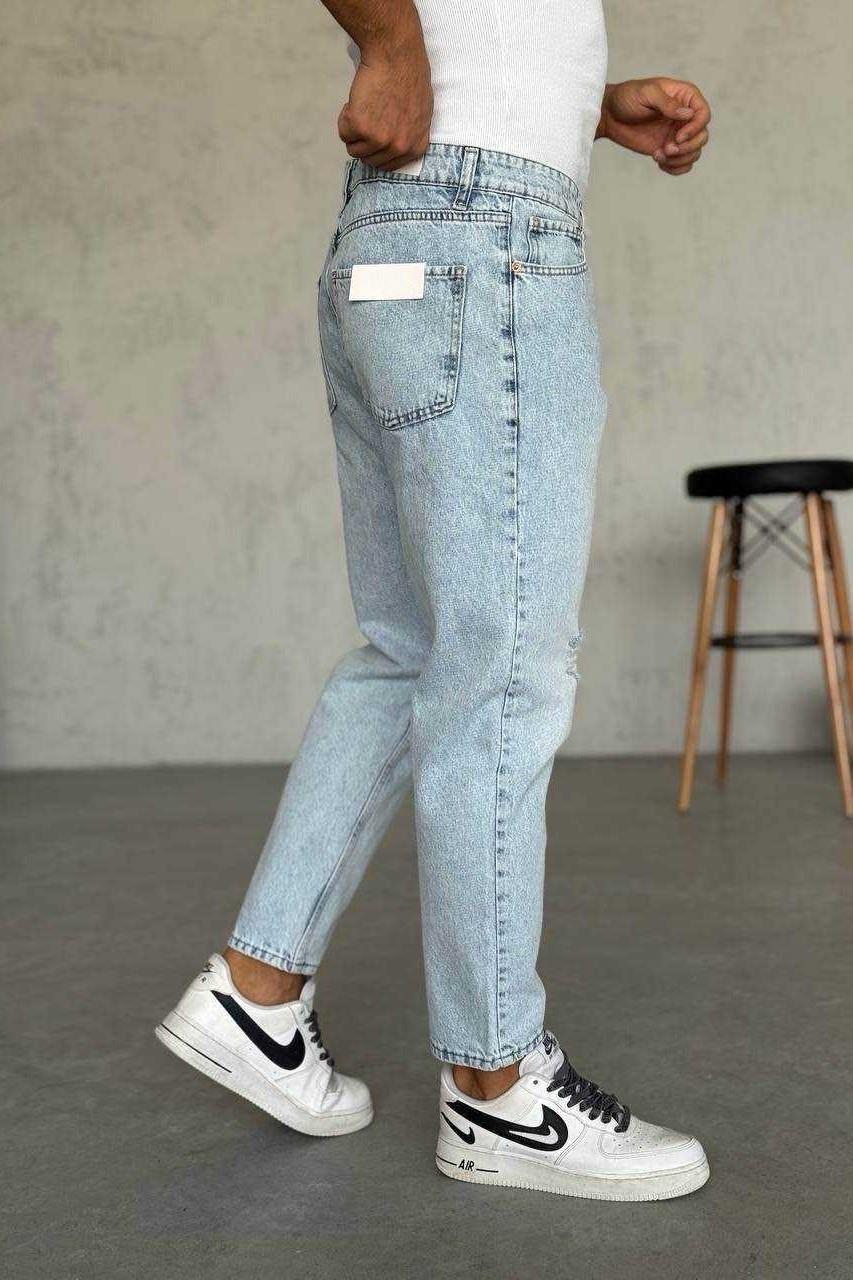 Wholesale Men's Blue Relaxed Fit Jeans 1504W26-PNT2234