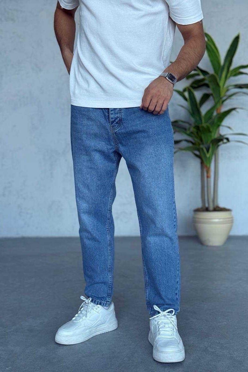 Wholesale Men's Blue Relaxed Fit Jeans 1504W26-PNT3066