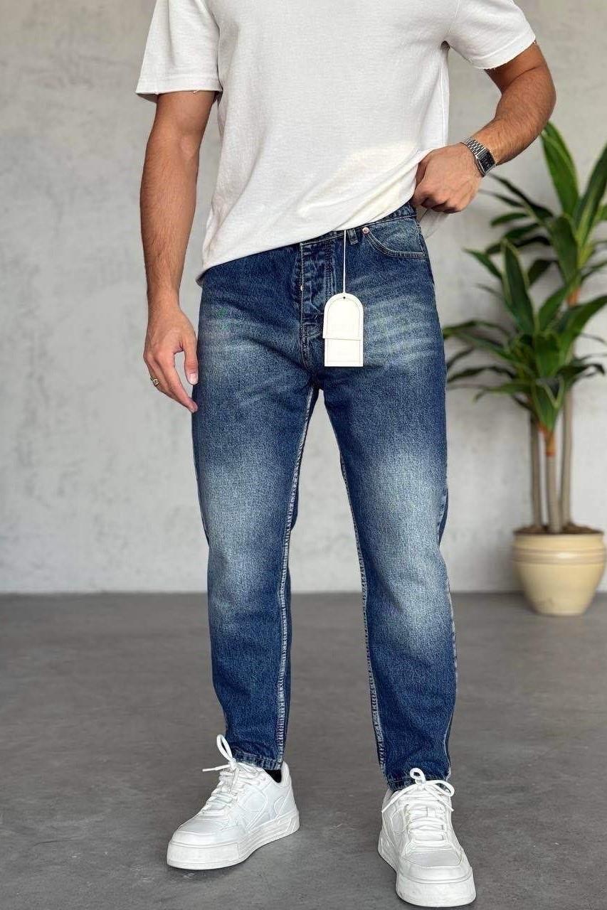 Wholesale Men's Blue Relaxed Fit Jeans 1504W26-PNT3251