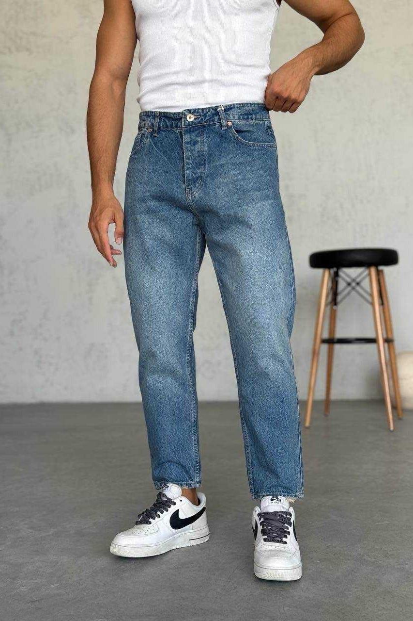 Wholesale Men's Blue Relaxed Fit Jeans 1504W26-PNT2650