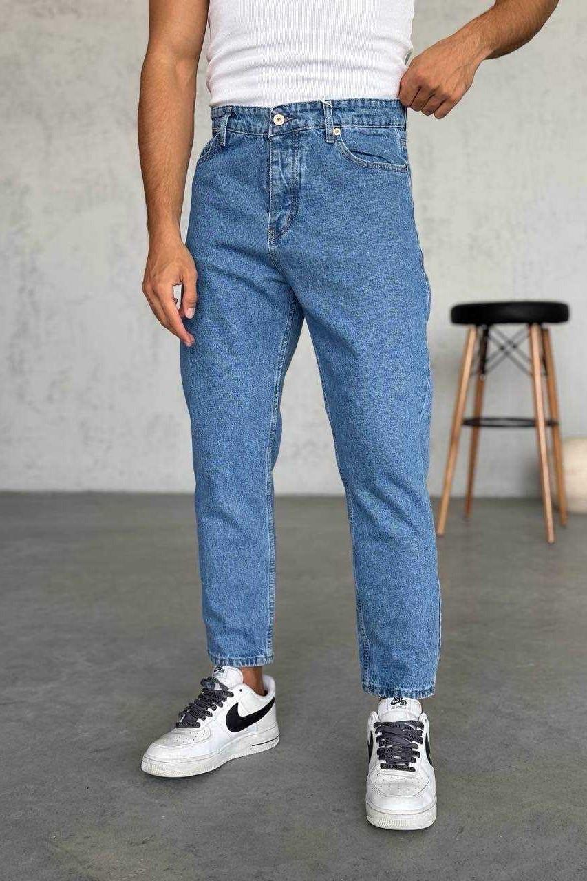 Wholesale Men's Blue Relaxed Fit Jeans 1504W26-PNT2495