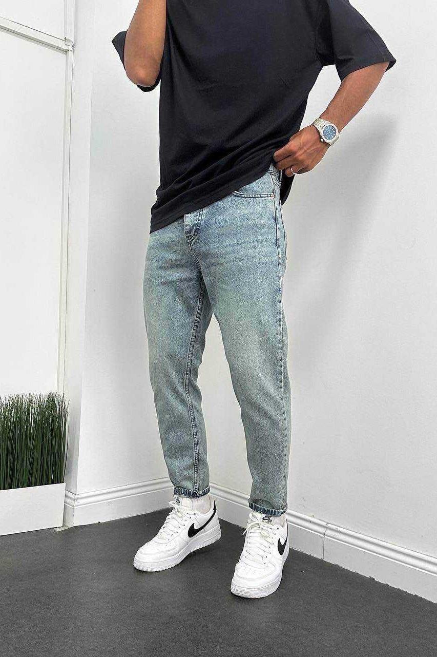 Wholesale Men's Blue Relaxed Fit Jeans 1504W26-PNT3221