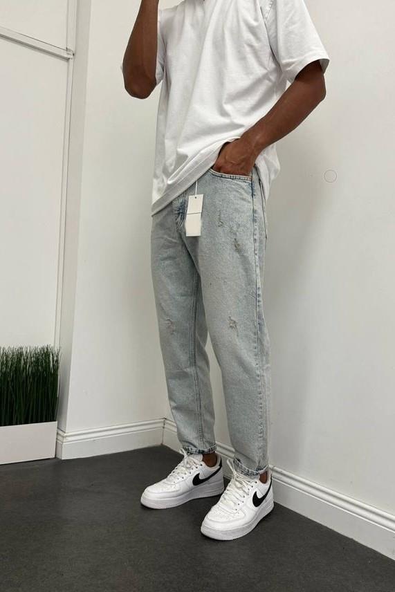 Wholesale Men's Blue Relaxed Fit Jeans 1504W26-PNT2708