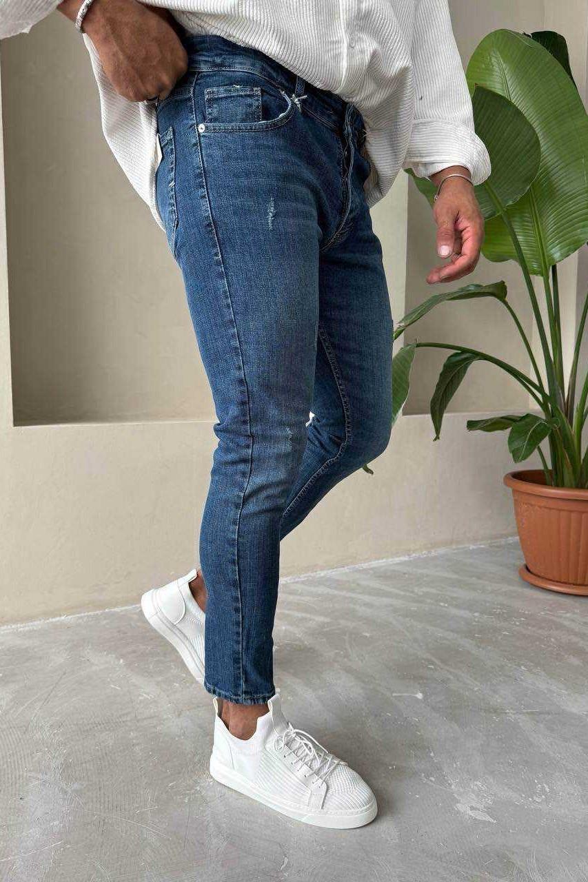 Wholesale Men's Blue Slim Fit Jeans 1504W26-PNT2816