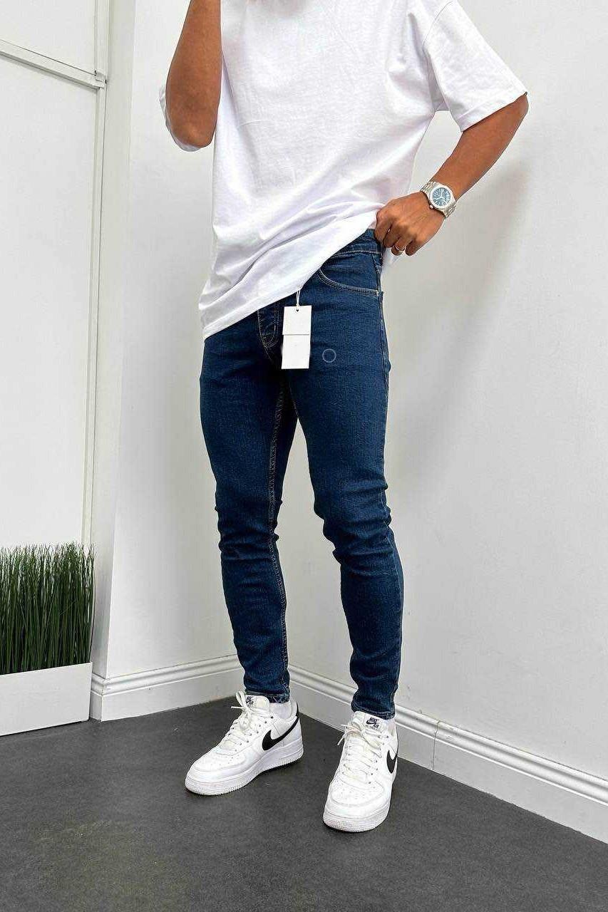 Wholesale Men's Blue Slim Fit Jeans 1504W26-PNT2516