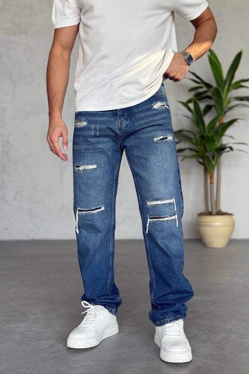 Wholesale Men's Blue Slim Fit Jeans 1504W26-PNT3220