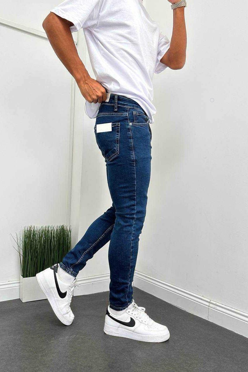 Wholesale Men's Blue Slim Fit Jeans 1504W26-PNT2516