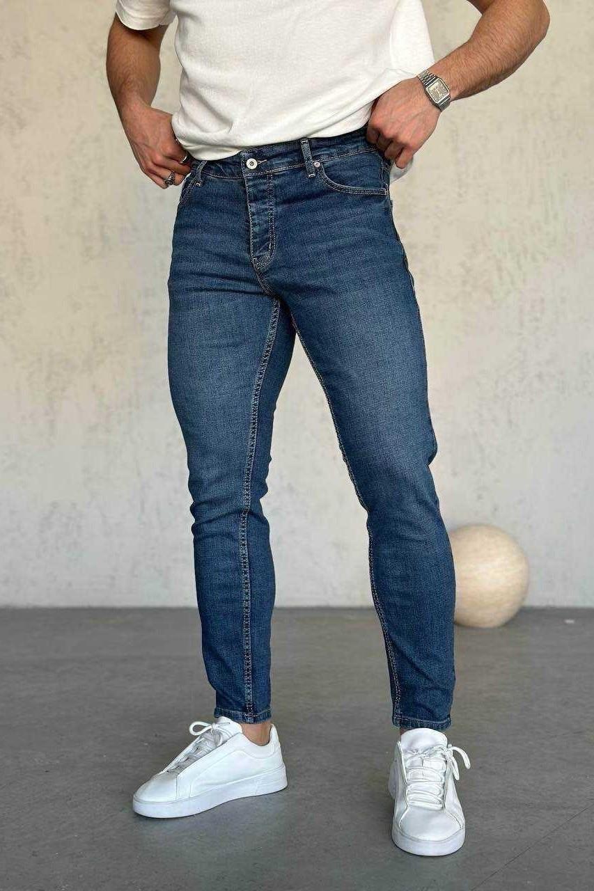 Wholesale Men's Blue Slim Fit Jeans 1504W26-PNT2970
