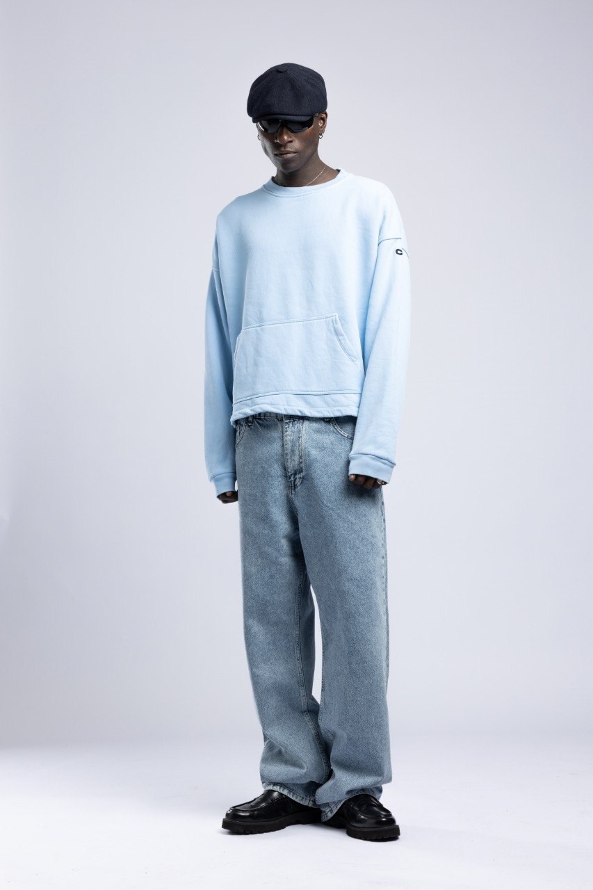 Wholesale Men's Blue Sweatshirt  1503FW27-MRT-4649