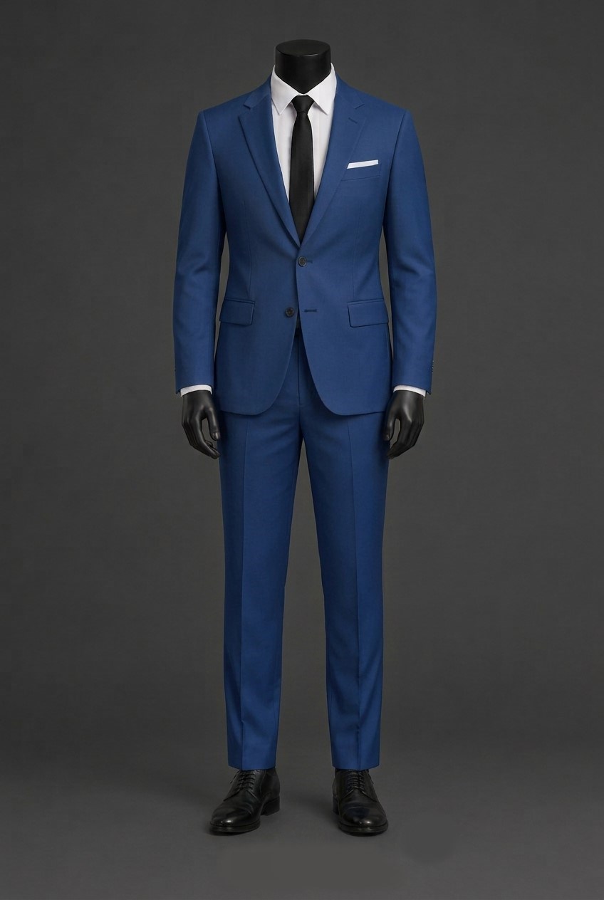 Wholesale Men's Blue Two-Piece Suit 1701-122