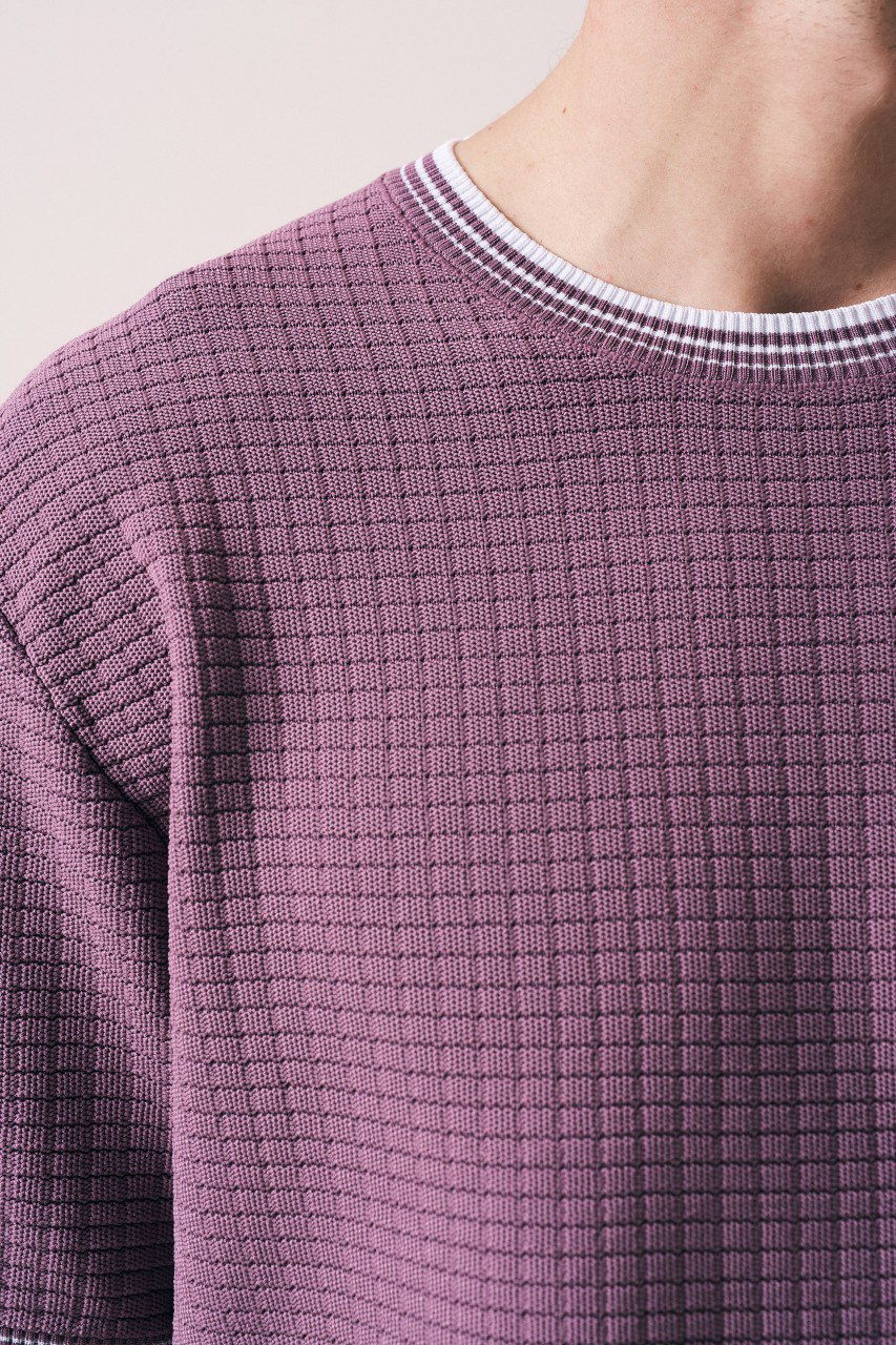 Wholesale Men's Blush Knit Crew-Neck T-Shirt 1609W26-33282 