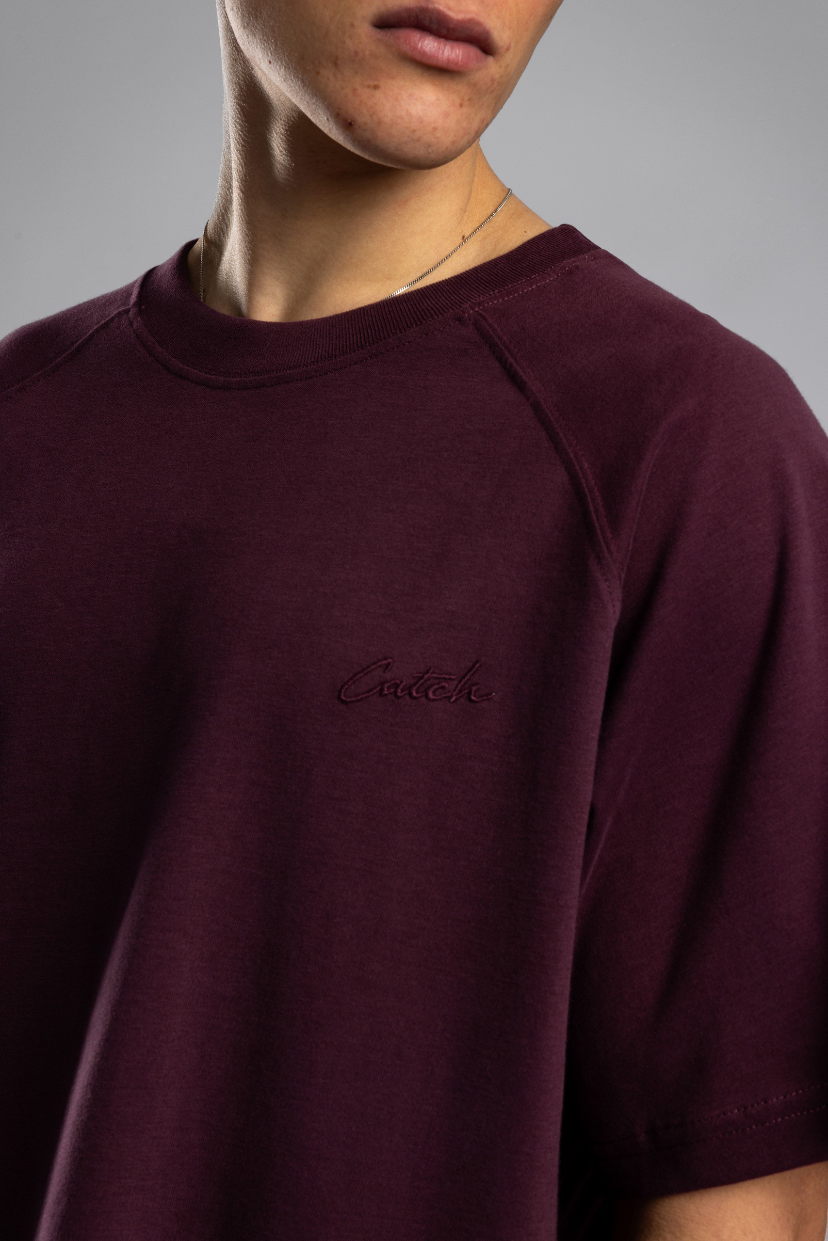 Wholesale Men's Bordeaux Basic T-shirt 1503W26-MRT-26013