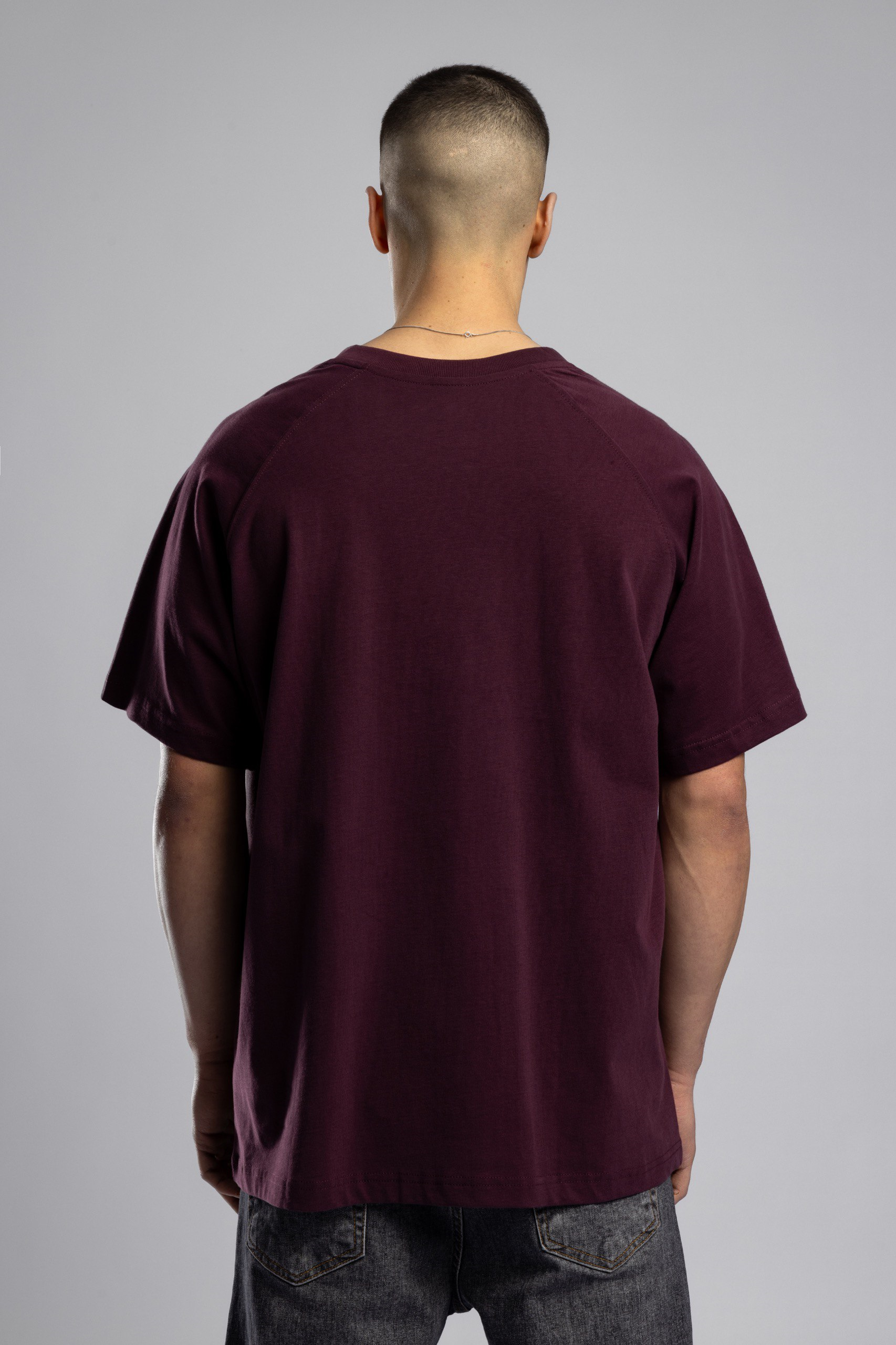 Wholesale Men's Bordeaux Basic T-shirt 1503W26-MRT-26013