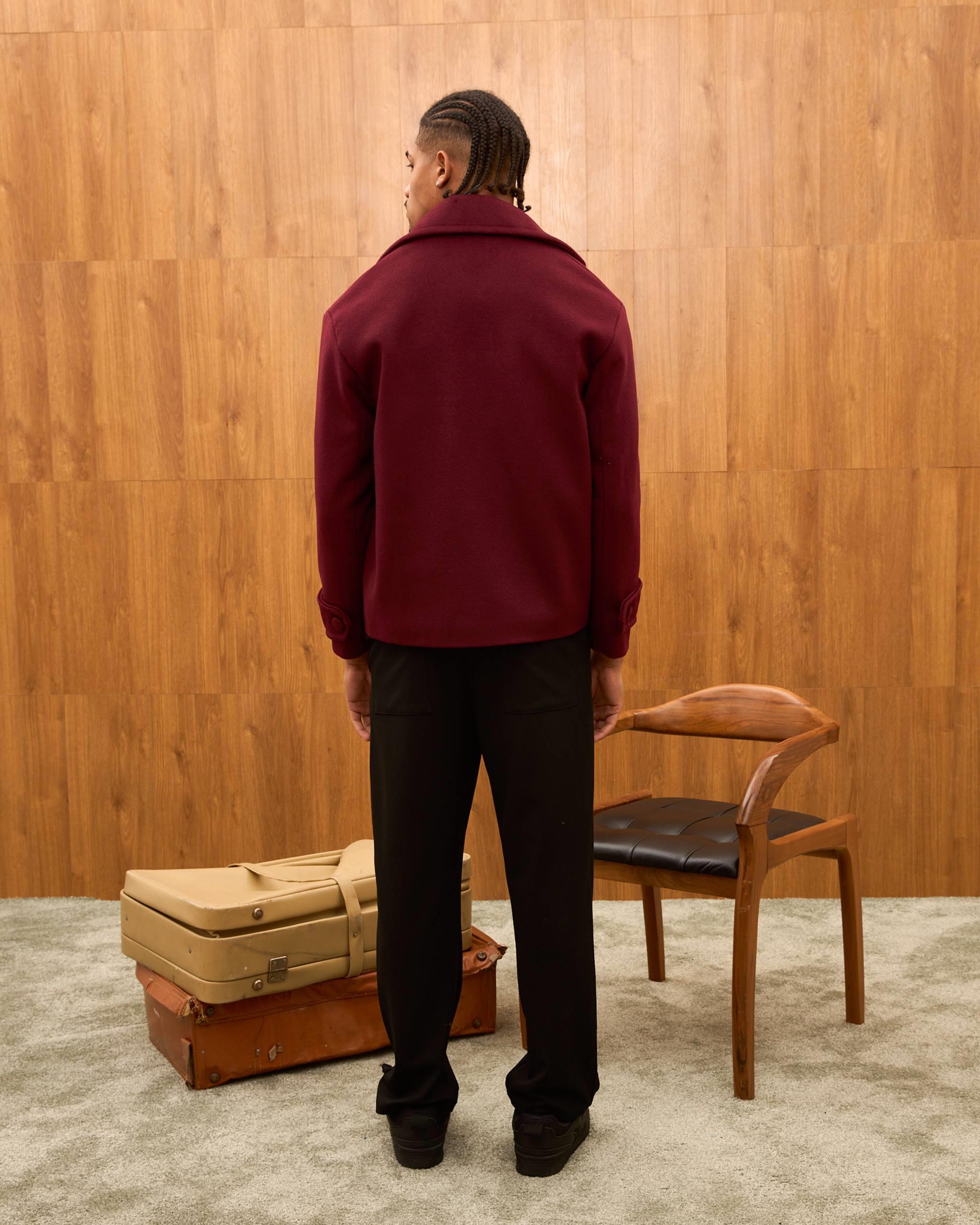 Wholesale Men's Bordeaux  Coat 1603W26-M1070