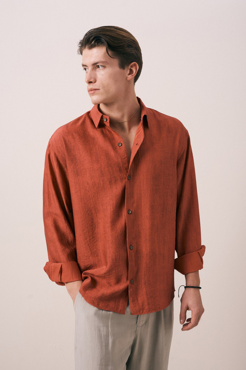 Wholesale Men's Brick Shirt 1609W26-6376 