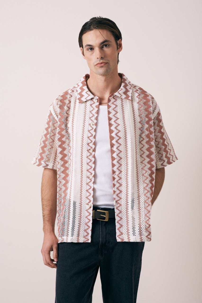 Wholesale Men's Brick Shirt 1609W26-6371 