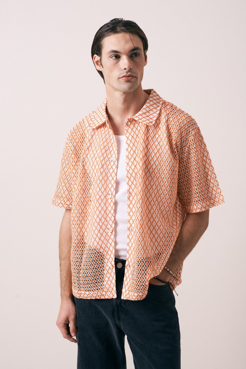 Wholesale Men's Brick Shirt 1609W26-6372